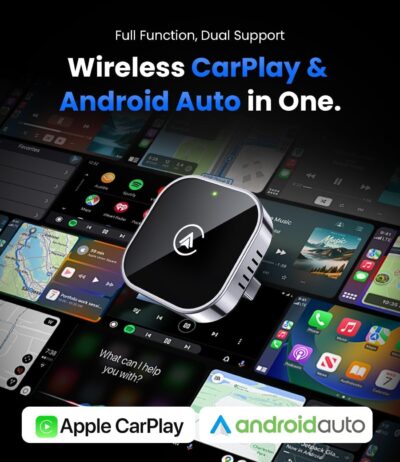 Teeran 2 in 1 Wireless CarPlay and Android Auto Adapter, Easy Setup Plug and Play, Fast Seamless Use Supports 1000+ Cars with Built-in Wired Car Play/Android Auto Compact Sleek Design Car Adapter - Image 2