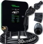 MACH 2:Fast Level 2 EV Charger 48 amp Garage-pro wall-Mount. Electric Vehicle Charging Station 4 Nema 14-50 Outlet. J1772 car Connector. Key Accessories: 30ft Cable & Tesla NACS evse Portable Adapter