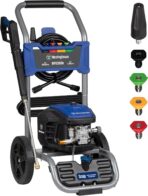 Westinghouse WPX3000e Electric Pressure Washer, 3000 Max PSI and 1.76 Max GPM, Induction Motor, Onboard Soap Tank, Spray Gun and Wand, 5 Nozzle Set, for Cars/Fences/Driveways/Homes/Patios/Furniture