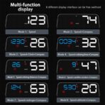 Universal Car HUD Head Up Display T900, with Satellite Clock, Single Driving Time and Single Driving Distance, Work for All Vehicles - Image 4