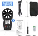 HoldPeak Handheld Anemometer Bluetooth with Tripod, Digital Wind Speed Gauge Meter, Air Flow Velocity Temperature CFM Measuring Device for HVAC Outdoor Sailing Shooting Golf, 866B-APP - Image 7