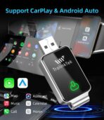 Mini Wireless Carplay Adapter for Apple iPhone, Converts Wired to Wireless Car Play Adapter, CarPlay Dongle Stick for Car(2015+), USB & Type-C Plug & Play for iPhone iOS 10+ Android 11+ - Image 6