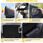 XCBYT RAV4 Window Sunshades for 2019-2025, Dual Layer Car Window Covers with Breathable Mesh & Blackout Cloth, 99% UV Protection Privacy Curtains for Car Camping, Sleeping & Rest (4 PCS) - Image 7