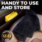 Super Soft Microfiber Towels for Cars - Edgeless - 6pk (12”x12”) - Premium Scratch-Free Towel - Great for Drying, Detailing, Polishing, Buffing - Ultra Absorbent Microfiber Cleaning Cloths for Car - Image 7
