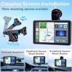 Carplay for Apple Portable Car Screen: Easy Setup 7 Inch Android Auto - Wireless Car Play Touchscreen with GPS Navigation,Bluetooth, FM,AirPlay Mirroring,Siri for Commuters and Older Cars - Image 5