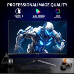 ZZA 32 Inch Gaming Monitor 160HZ,Curved Monitor 4k UHD(3840 * 2160P) VA Screen, 1500R Curved, Computer Moniter, Supports AMD Freesync, 120% sRGB, Built-in Wall Mountable Installs(HDMI 2.1/DP 1.4) - Image 3