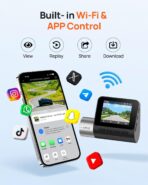 70mai 2.7K Dash Cam Front and Rear A500S, Dual Dash Camera for Cars, Dashcam with APP, Sony IMX335, ADAS, Built-in WiFi GPS, 2'' IPS Screen, WDR, Night Vision, 24/7 Parking Mode, Loop Recording - Image 9