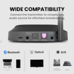 Avantree Quartet 2 - Wireless Group Listening Headphones & Transmitter for TV, Church, Classroom, Silent Discos, Plug & Play, 2.4GHz Expandable Multi-Headphone System with Low Latency & Clear Voice - Image 3