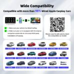 【2026 Upgarded】Wireless CarPlay Adapter for iPhone, Mini USB Design for Cars with Wired CarPlay, Fast Connection,5.8GHz WiFi,No Delay, Compatible with iOS 10+ & iPhone 6+, USB/Type C,Plug and Play - Image 5
