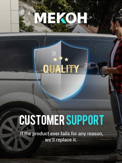 MEKOH 16.5” Pressure Washer Surface Cleaner, Large Lightweight Driveway Pressure Washer Attachment 3600PSI, 4 Caster Wheels, 1/4” Quick Connect, Universal Gas & Electric Power Washer Surface Cleaner - Image 9