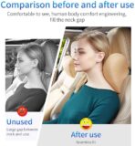 Car Neck Pillow - Memory Foam Cervical Relief Cushion, Headrest Support for Pain, Beige - Image 4