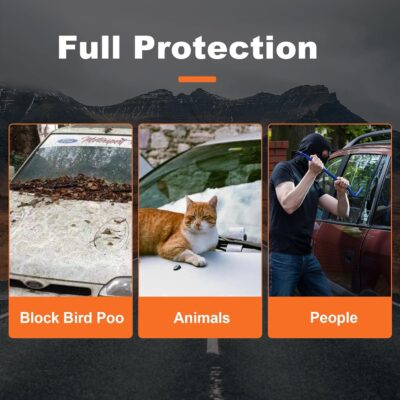 Car Cover Waterproof All Weather for Automobiles Winter Snowproof Rain UV Protection Heavy Duty Outdoor Sedan Car Cover & Car Snow Cover Universal Fit for Sedan Length Up to 194’’ - Image 9