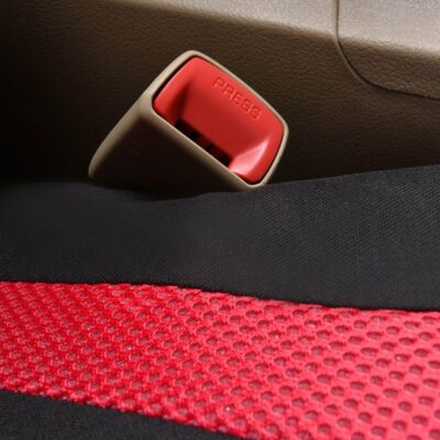 Flying Banner Car Seat Covers Front Seats and Rear Bench Mesh Fabric Rear Bench Split Polyester Cover Easy Installation SUV CAR Woman Lady Femal (Front Set, Black Red) - Image 5