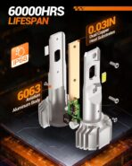 SEALIGHT 5202 LED Fog Light Bulbs or DRL, 18000LM 800% Brightness 5202 5201 PS19W PS24W Fog Lights LED Bulb for Car, 6500K Cool White 984 FT Strong Penetration, 60000 Hours Lifespan, Pack of 2 - Image 4