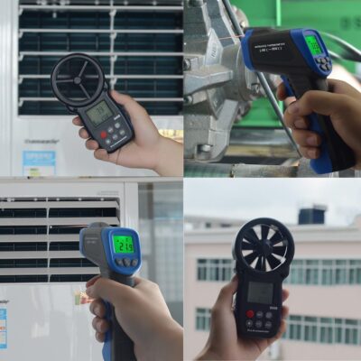 HOLDPEAK 981C Non-Contact Infrared Thermometer Digital Laser Infrared Thermometer -58 to 1022℉ (-50 to 550℃) with Adjustable Emissivity + 866B Digital Anemometer Handheld Wind Speed Meter (2Packs) - Image 9