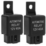 2Pcs 12V 40A Relay, Automotive 4 Pin Relays Fit for YL-388-S FLS821 Fog Driving Light, 12VDC 30A Universal Heavy Duty SPST Relay Replacement Kit for Air Fan Conditioner Starter Bar Wire Wiring Harness