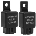 2Pcs 12V 40A Relay, Automotive 4 Pin Relays Fit for YL-388-S FLS821 Fog Driving Light, 12VDC 30A Universal Heavy Duty SPST Relay Replacement Kit for Air Fan Conditioner Starter Bar Wire Wiring Harness