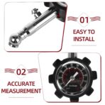 High-Precision Mechanical Tire Pressure Gauge with Black Protective Case Small Vehicle Tire Air Gauge Tool for Car Pressure Replacement and Monitoring - Image 3