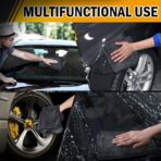 GLIMGLINT 3-Pack Microfiber Towels for Car (16"x16", 600GSM), Ultra Absorbent Cleaning Cloth, Non-Scratch & Streak-Free for Cars, Trucks, Motorcycles - Image 6