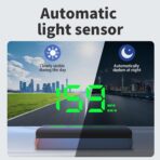 New Auto Dimming HUD with Sunshade, 3.5" Large Screen White Heads Up Display for Cars, USB Powered Digital GPS Speedometer, Applicable for All Vehicles - Image 4