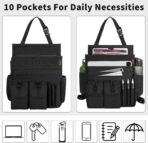 Car Front Seat Organizer Backseat Organizer with Dedicated Tablet Laptop Storage Adjustable Shoulder Strap Cup Holder Truck Seat Storage Universal Fits for Most of Car - Image 4