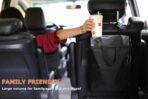 Ginsco New Leak-Proof Travel Car Trash Bag, 3.5 Gallons Large Capacity Hanging Car Trash Can with Hook and Loop Lid and Handle, Multipurpose Trash Bin with Storage Pockets for SUV RV Camping (Black) - Image 8