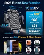 [2026 True Military-Grade] Car Phone Holder VANMASS [Upgraded Strongest Suction & Clip] Cell Phone Mount for Dashboard Windshield Vent Wall,Truck Cradle Stand for iPhone 17 Pro Max 16 15 14 13 Android - Image 5