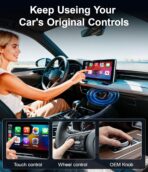 2026 Wireless CarPlay Adapter for iPhone - No Audio Lag, 5s Auto-Connect- Convert Factory Wired to Wireless CarPlay - Bluetooth 5.3 & 5GHz Wi-Fi - Plug & Play (Includes USB A/C) - Image 5