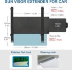 Veharvim Sun Visor Extender for Car (Polarized, UV400, PC Lens, Side Sunshade, Straps&Adjusters), Car Visor Extender Sun Blocker, Visor Extender Attachment, Anti-Glare for Safe Driving(Driver Side) - Image 6