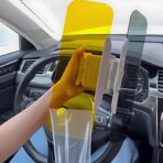 Day/Night Polarized Sun Visor Extender for Car/Trucks, Anti-Glare UV Protection Clip-On Shield, Shatterproof Optical Acrylic/Heat Reducer/Universal Adhesive-Free Sun Visor for Car Windshield - Image 4