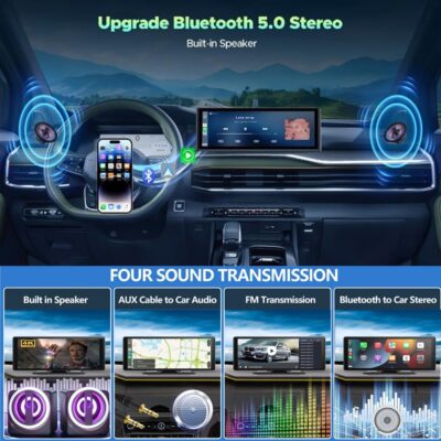 Wireless Carplay Screen for Car 10.26" 4K 360 Rotation Dash Cam Carplay&Android Auto Car Stereo 1080p Backup Camera GPS Navigation/Mirror Link/Voice Control/Siri/FM Satellite Radio Receiver - Image 7