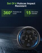 SCITOO 4pcs Set of 15-Inch Black Hubcaps can be Easily Installed on Car Truck SUV,Suitable for a Variety of Models,Beautiful and Rust-Proof - Image 3