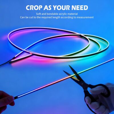 Interior Car LED Strip Lights with APP&Remote Control RGB 10 in 1 Ambient Lighting Kits Fiber Optic Strip LEDs,16 Million Colors,Music Sync Car Neon Lights for Cars,SUVs,Trucks - Image 6