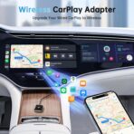 Wireless CarPlay Adapter for Apple CarPlay, Easy to Upgrade Wired CarPlay to Wireless, Instant Connectivity, Super Mini Car Play Dongle for iPhone Fit for Cars with Built-in CarPlay (Black) - Image 2