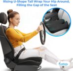 Heightening Car Seat Cushion for Better View- Seat Cushion for Car Reduces Lower Back Pressure& Support Spine- Truck Seat Cushion for Long Trip-Black - Image 7