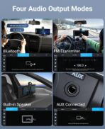 Wireless CarPlay and Android Auto 10.26-inch Touchscreen, 4K Dash Camera and 1080p Backup Camera, Universal Portable car Display, Equipped with 64G Memory Card (C6) - Image 6