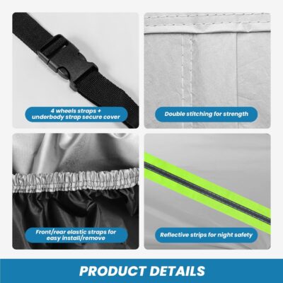 Tesla Model Y Waterproof SUV Car Cover - UV Protection All Weather Outdoor Dustproof Custom Fit with Storage Bag - Full Vehicle Protective Cover for Snow/Sun/Rain/Dust - Image 5