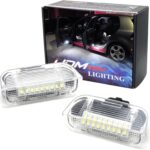iJDMTOY Xenon White Full LED Side Door Courtesy Lamps Compatible with Volkswagen EOS Golf GTI Jetta Passat CC etc, OEM Replacement, by 18-SMD Xenon White LED Lights & CAN-Bus Error Free