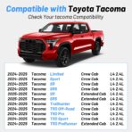 4PCS Mud Flaps Fit for 2024 2025 2026 Toyota Tacoma, Front & Rear Splash Guards, Custom Fit Mud Guards, No-Drill Installation, All-Weather Protection, Tacoma Accessories - Image 5