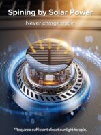 Ceeniu Solar Car Air Freshener F21, DIY Essential Oils, UFO Solar-Powered Auto Rotary Diffuser, Natural French Fragrance Cologne & Ocean, Two Oils, Aluminum Alloy, Dashboard Aromatherapy Freshener - Image 9