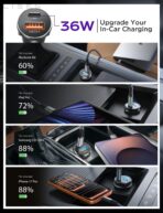 LISEN Car Charger USB C, 69W Cigarette Lighter USB Charger Adapter, Car Accessories Gifts for Men, Mini USBC Cars Fast Charging Adapter USBC Type C 12V Plug Outlet, for iPhone 17 Pro Max 16 15 14 13 - Image 8