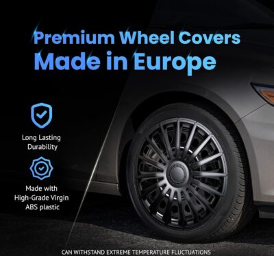 Alpena Austin Vehicle Wheel Covers, Premium European-Made Rim Covers with 3-Step Retention System, Durable Hub Caps Fits Most Steel Wheels, Set of 4, 15 Inch, Black - Image 7