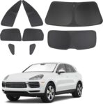 TINGLU Window Shades for Porsche Cayenne 2019-2025 Accessories Car Side Full Windows Rear Triangular Windshield Sun Shade Sun UV Rays & Privacy Protection for Camping,Napping&Relaxing 8PCS