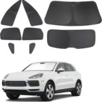 TINGLU Window Shades for Porsche Cayenne 2019-2025 Accessories Car Side Full Windows Rear Triangular Windshield Sun Shade Sun UV Rays & Privacy Protection for Camping,Napping&Relaxing 8PCS