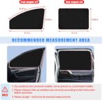 ZATOOTO Suede Car Window Shades 4PCS - Car Window Covers for Ultimate Privacy, UV Protection, and Heat Insulation, Side Window Sun Shade Perfect for Camping, Travel, Baby Safety, and Daily Use - Image 5