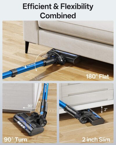 Cordless Vacuum Cleaner, 8-in-1 Cordless Stick Vacuum Cleaner with 3 Suction Modes, Up to 45mins Runtime, Rechargeable, Self-Standing, Wireless Vacuum Cleaners for Home Pet Hair Carpet Car Hard Floor - Image 7