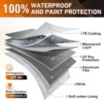 Half Car Cover SUV, Windshield Top Cover for Ice and Snow with Cotton Liner, Snow Car Cover Waterproof All Weather for Sun, Rain, Dust, UV Protection Fit SUV L - Image 5