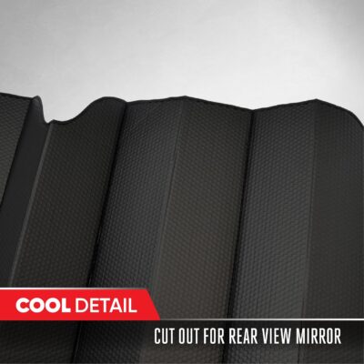 Motor Trend Windshield Sunshade for Car, Truck & SUV, Black - Folding Sun Shade for Front Window, Auto Sun Visor Heat Protection, UV Rays Blocker (58 x 24 Inch) - Image 5