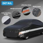 10 Layers Coupe Car Cover Waterproof All Weather for Automobiles,100% Waterproof Outdoor Car Covers Rain Snow UV Dust Protection. Custom Fit for Ford Mustang,Chevy Camaro, Chevy Corvette,etc - Image 3