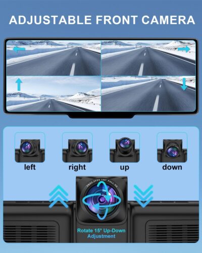 HK3 Carplay Screen for Car, 10.26’’ Wireless Apple Car Play & Android Auto Touchscreen, with 4K Dash Cam,1080P Backup Camera,64GB TF card, Car Stereo/GPS Navigation/Mirror Link/Bluetooth/Voice Control - Image 6